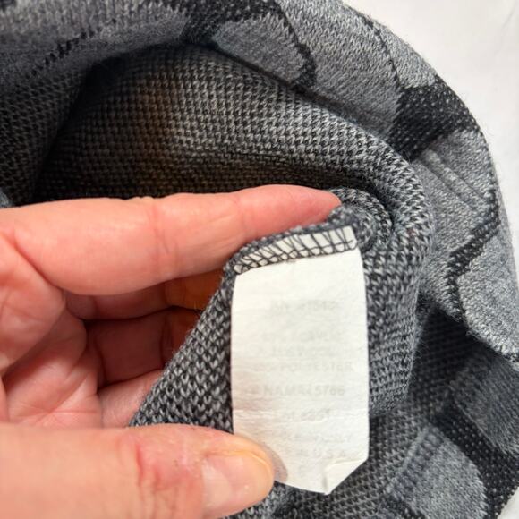 liquid womens cowl neck sleeveless wool blend cable gray black tunic sweater. 6 - Picture 6 of 7